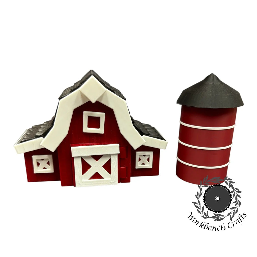 Barn, Silo and 4 animals Workbench Crafts