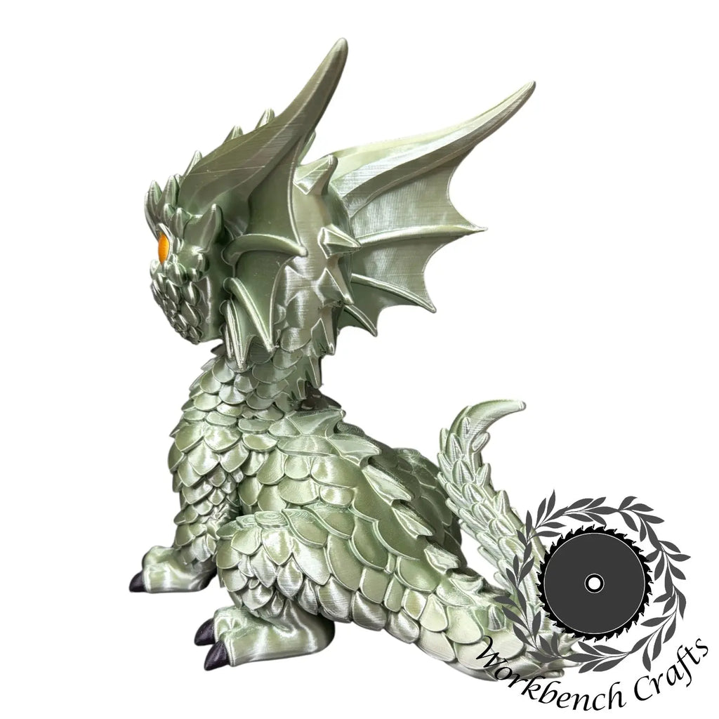 Gold Eye Green Dragon Workbench Crafts