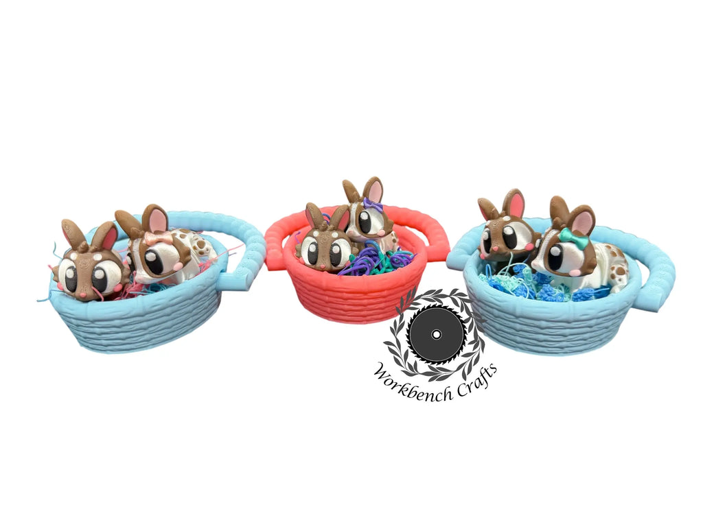 Easter Basket and 2 Bunnies Workbench Crafts