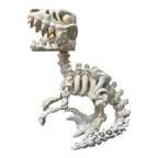 White PLA dragon sculpture on a white background