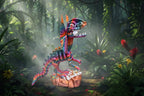 Skeleton Dilophosaurus with Stand Workbench Crafts