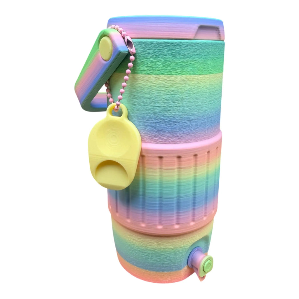 Rainbow Cooler-style can holder for 12oz Skinny Cans Animul67