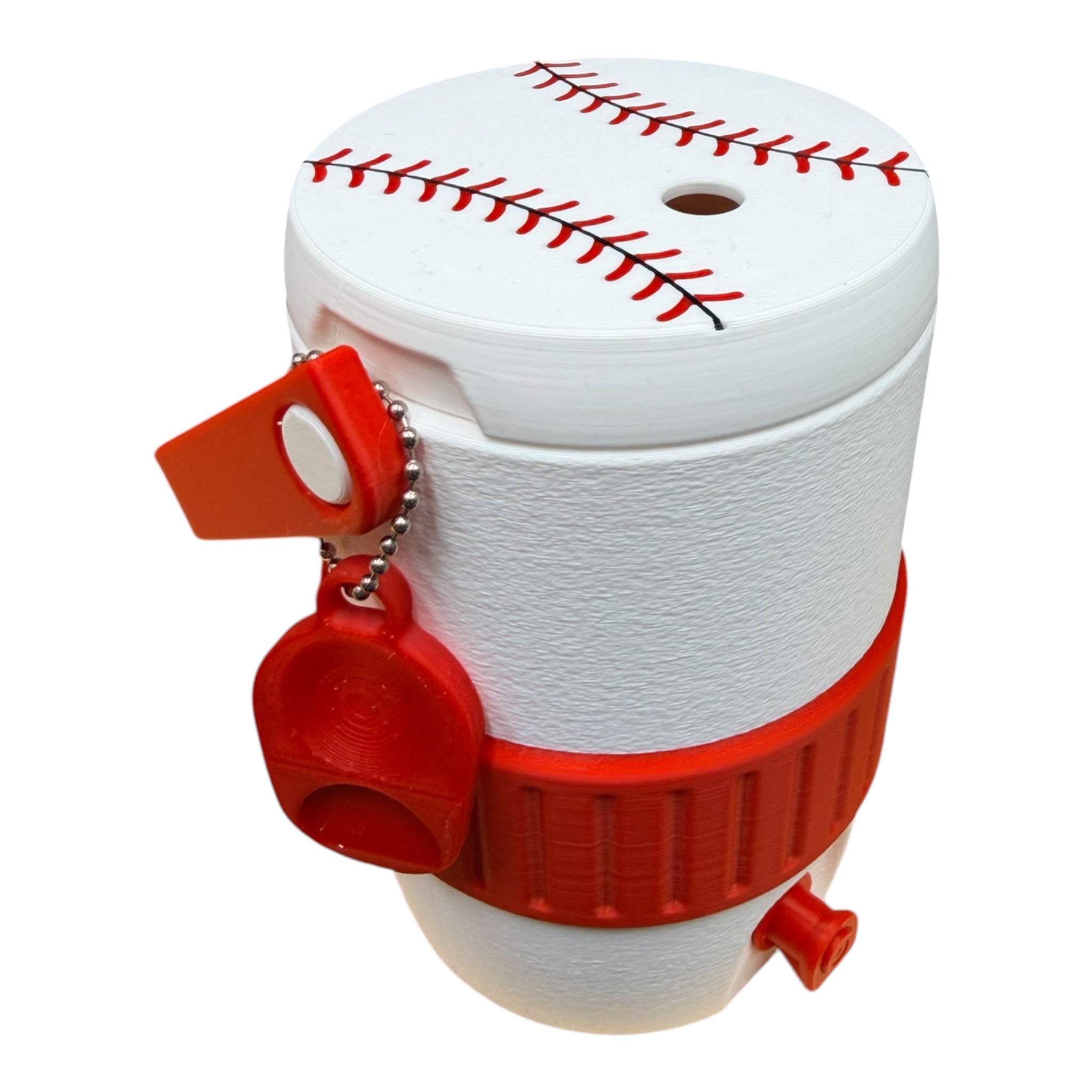 Baseball Themed Cooler-style can holder for 12oz soda Cans